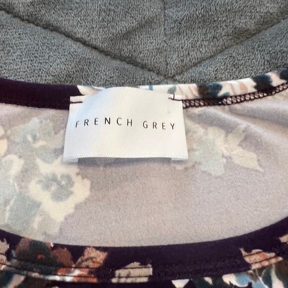 French Grey Stitchfix Brielle Maternity Short Sleeve Fitted Knit Dress Large - Picture 3 of 13